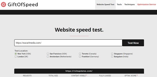 GiftOfSpeed - Tools To Measure Website Loading Speed
