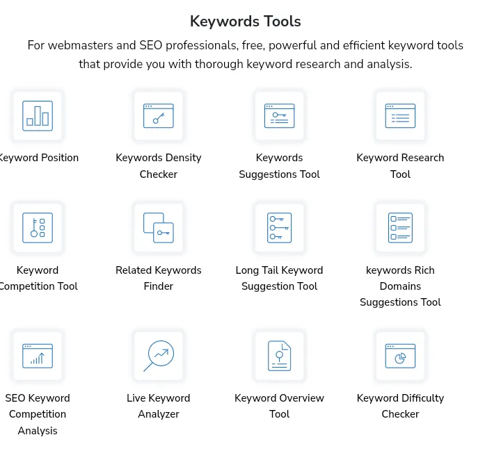 Keyword Tools