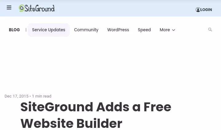 Siteground Website builder 